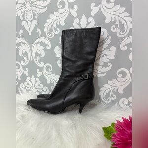 💫 Jillian Jones Heeled‎ Black Leather Boots